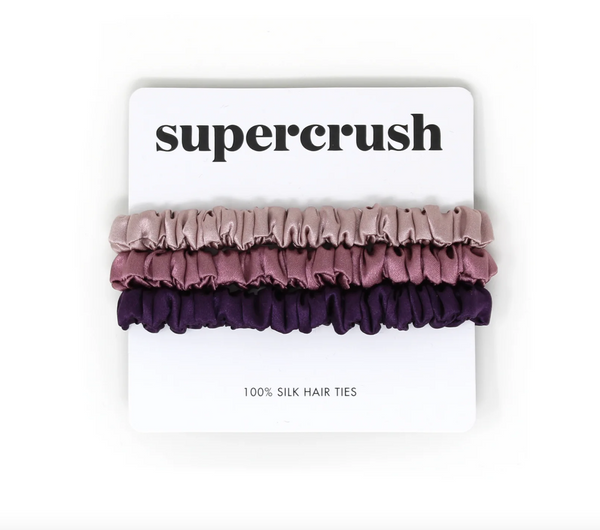 Ultraviolet Silk Hair Ties